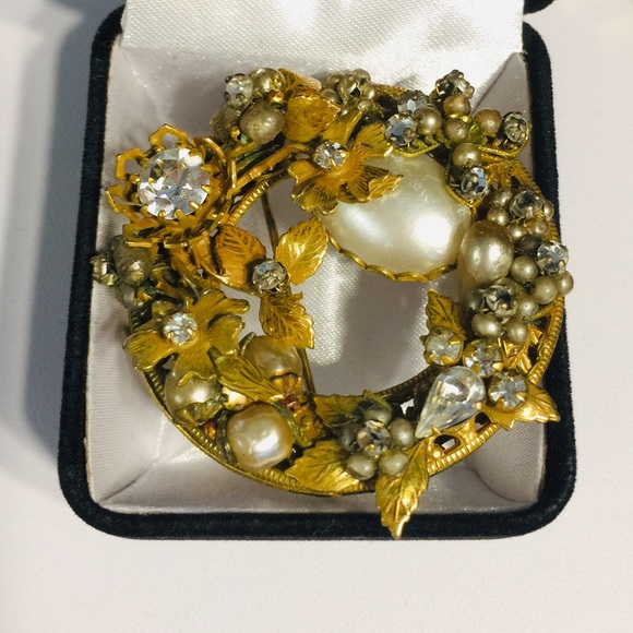 Original By Robert Jewelry Original By Robert Crystal Pearl Broochpendant Poshmark